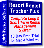 Resort Rental Tracker Plus - Complete Campground management software