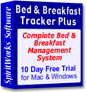 Bed & Breakfast Tracker Plus - Complete Bed & Breakfast reservation Management System. This is the best property management software, accommodation software, hospitality software, or inn reservation software you can buy.