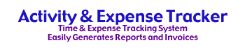 Activity & Expense Tracker - Time Management Tool creates Invoices and Reports